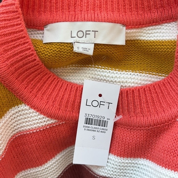 LOFT Striped Sweater Size SMALL NWT - Picture 8 of 8